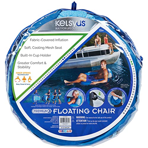 Kelsyus Floating Chair Inflatable Float for Pool, Beach, and Lake