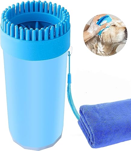 Upgrade Dog Paw Cleaner for Mediu Large Dogs,2 In 1 Portable Dog Paw Washer,Paw Buddy Muddy Paw...