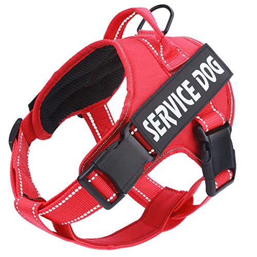 Service Dog Harness, No Pull Dog Harnesses with Handle - Breathable and Easy Adjust Dog Walking Vest...