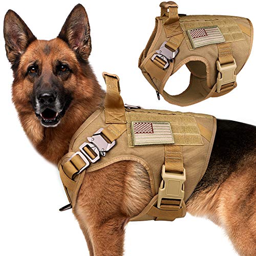 Stpiatue Tactical Dog Harness Vest Escape Proof Harness Military Vest No Pulling K9 Working Training...
