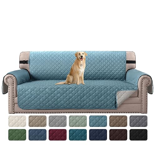 H.VERSAILTEX Reversible Couch Cover for 3 Cushion Couch Water Resistant Sofa Cover Seat Width Up to...