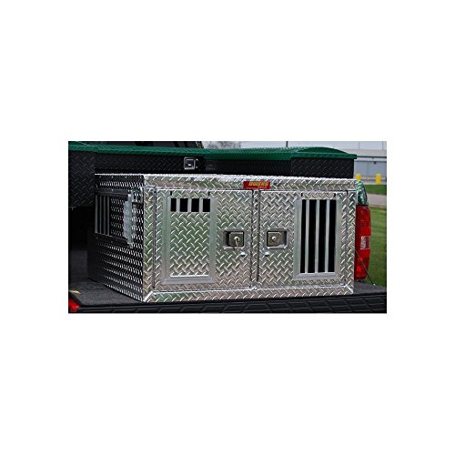 Owens Dog Box 55077 Shallow Hunter Series Double Compartment 48 W x 36 D x 20 H Diamond Tread...