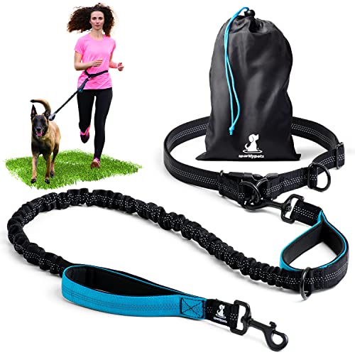 SparklyPets Hands Free Dog Leash for Medium and Large Dogs – Professional Harness with Reflective...