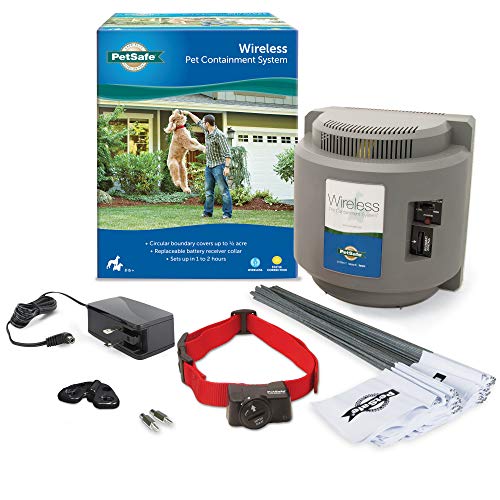 PetSafe Wireless Pet Fence Pet Containment System, Covers up to 1/2 Acre, for Dogs over 8 lb,...