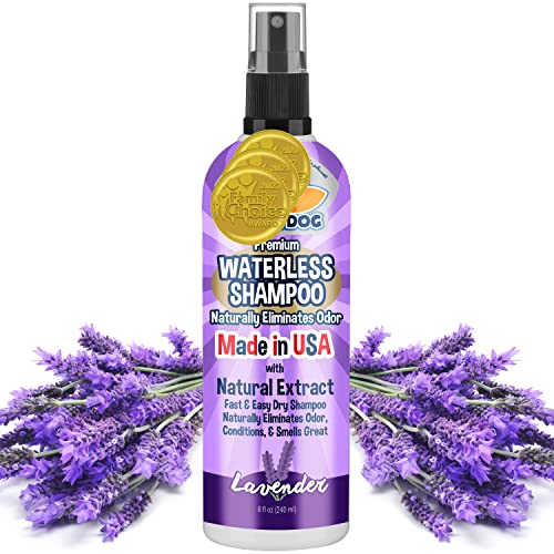 New Waterless Dog Shampoo | Natural Dry Shampoo for Dogs or Cats No Rinse Required | Made with...