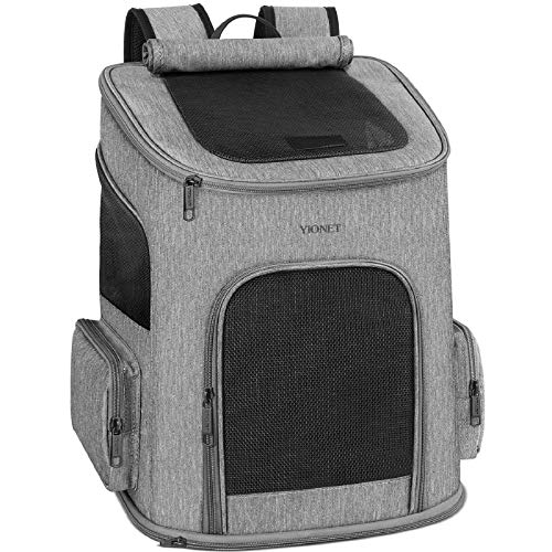 Cat Backpack Carrier, Cat Carrier Backpacks for Small Cats Dogs, Ventilated Pet Backpack with Safety...