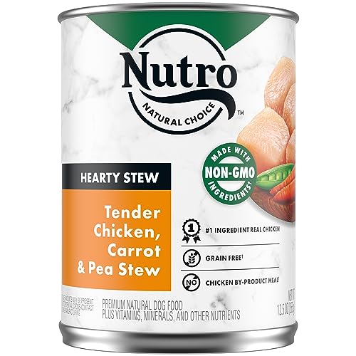 NUTRO HEARTY STEW Adult Natural Grain Free Wet Dog Food Cuts in Gravy Tender Chicken, Carrot & Pea...