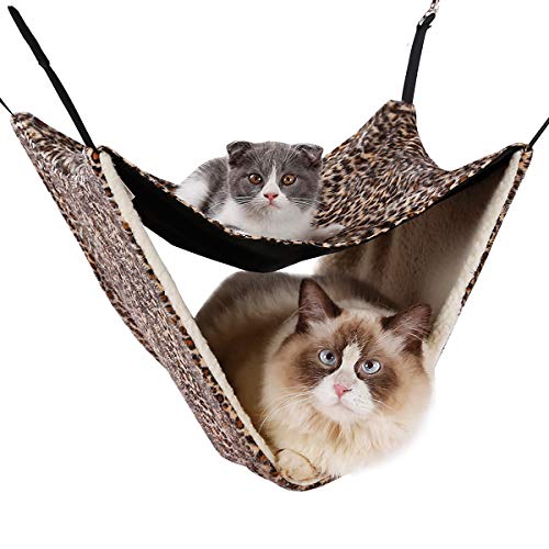 Delifur 2 Level Cat Hammock Double Layer Pet Hanging Bed (Winter)