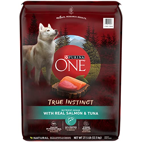 Purina ONE High Protein, Natural Dry Dog Food, True Instinct With Real Salmon & Tuna - 27.5 lb. Bag