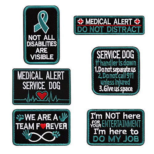 Vevins Service Dog Vest Patches - K9 in Training Hook and Loop Tag - Embroidered Morale Patches for...