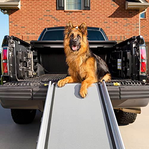 PetSafe Happy Ride Extra Long Telescoping Dog Ramp for Cars, Trucks, SUVs & Minivans - 87 Inch...