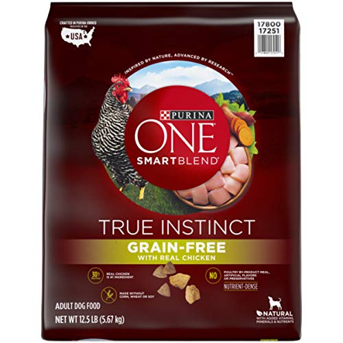 Purina ONE Grain Free, Natural, High Protein Dry Dog Food, SmartBlend True Instinct Real Chicken -...
