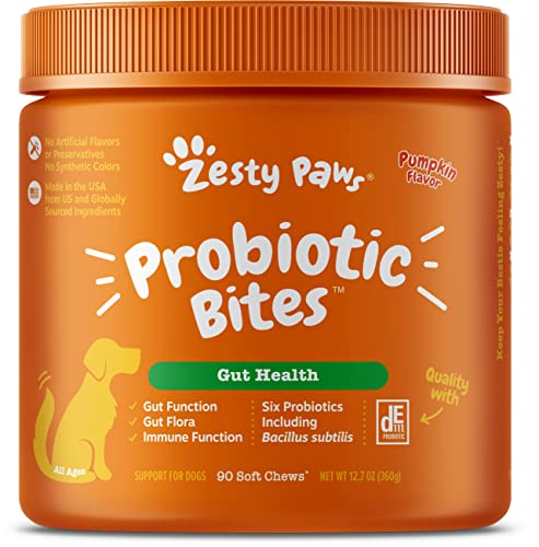 Zesty Paws Probiotics for Dogs - Probiotics for Gut Flora, Digestive Health, Occasional Diarrhea &...