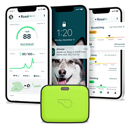 Whistle GO Explore GPS + Health + Fitness Dog Tracker Plus Health & Fitness Monitor, Waterproof,...