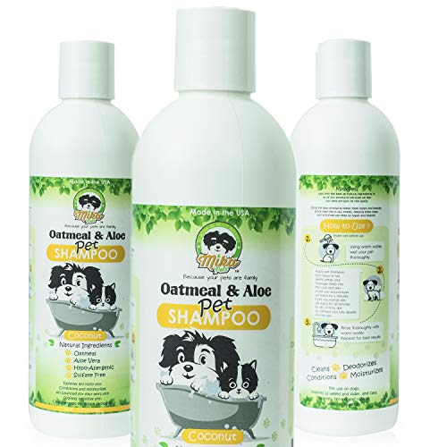 Dog Shampoo for Smelly Puppy, Cat, Small Pet - Natural Oatmeal for Dry Itchy Skin Dandruff Relief -...