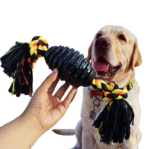 LECHONG Durable Dog Chew Toys for Aggressive Chewer, Combine Ball Rope Dog Toy 13.5 Inch Nearly...