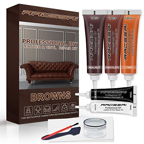 Brown Leather Repair Kits for Couches - Vinyl and Leather Repair Kit -Leather Paint- Leather...