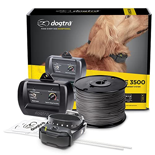 Dogtra E-Fence 3500 In Ground Fence for Dogs Wireless Rechargeable Collar 40-Acre Vibration Outdoor...