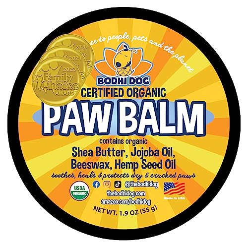 Bodhi Dog Paw Balm | USDA Certified Organic | Natural Soothing & Healing for Dry Cracking Rough Pet...