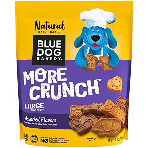 Blue Dog Bakery Natural Dog Treats, More Crunch Large, Assorted Flavors, 2lb. 11.2 Oz (1 Count)