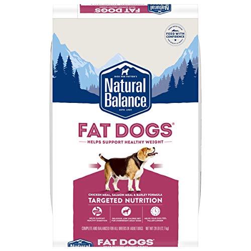 Natural Balance Fat Dogs Low Calorie Dry Dog Food, Chicken Meal, Salmon Meal, Garbanzo Beans, Peas &...