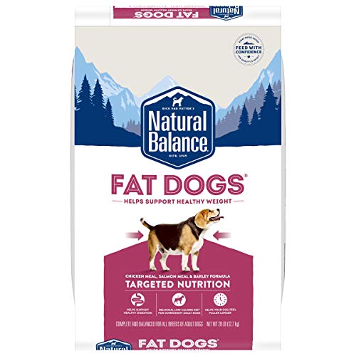 Natural Balance Fat Dogs Low Calorie Chicken Meal Salmon Meal, Garbanzo Beans, Peas & Oatmeal Adult...