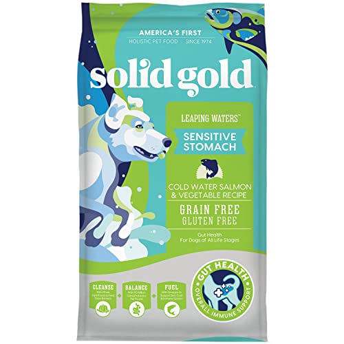Solid Gold Leaping Waters - Dry Dog Food for Sensitive Stomach - Grain & Gluten Free - with Salmon &...