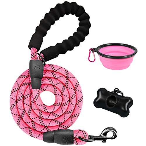 BARKBAY Dog leashes for Large Dogs Rope Leash Heavy Duty Dog Leash with Comfortable Padded Handle...