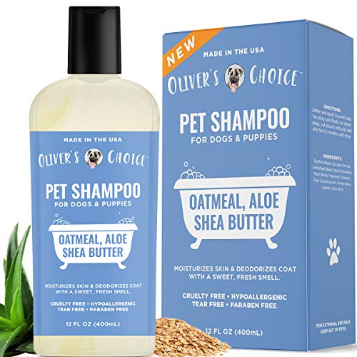 Dog Shampoo with Oatmeal and Aloe. Shea Butter for Smelly Dogs, Puppy Shampoo by Oliver's Choice 14...