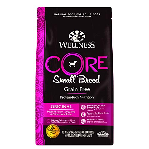 Wellness CORE Natural Grain Free Dry Dog Food, Small Breed, 4-Pound Bag