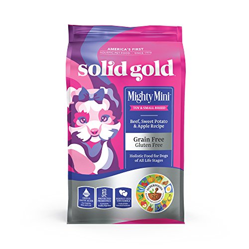 Solid Gold - Mighty Mini Beef with Sensitive Stomach Probiotic Support - Grain-Free Holistic Dry Dog...