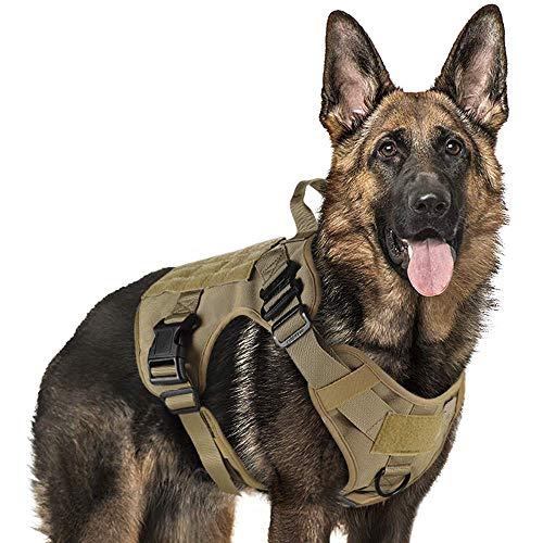 rabbitgoo Tactical Dog Harness for Large Dogs, Military Dog Harness with Handle, No-Pull Service Dog...