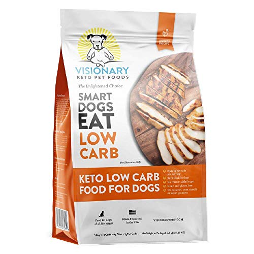 Visionary Pet Foods Keto Dry Dog Food | Low Carb | High Protein - Natural Chicken Flavour | Grain...