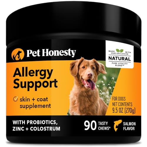 Pet Honesty Dog Allergy Relief Immunity - Chews, Probiotics for Dogs, Seasonal Allergies, Skin and...