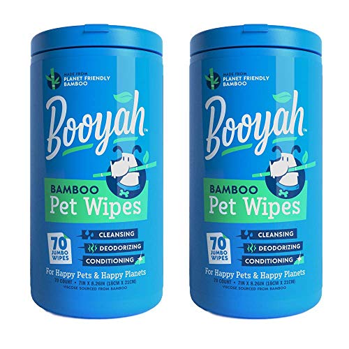 Booyah Tree Free Bamboo Pet Wipes for Dogs & Cats | Natural, Earth Friendly, Deodorizing,...