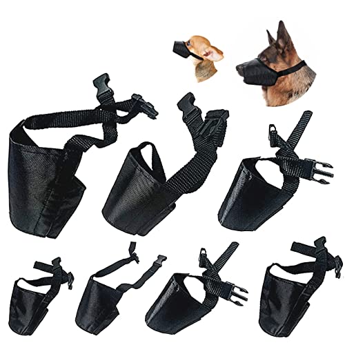 CooZero Dog Muzzles Suit, 7 PCS Anti-Biting Barking Pet Muzzles Adjustable Dog Muzzle Mouth Cover...