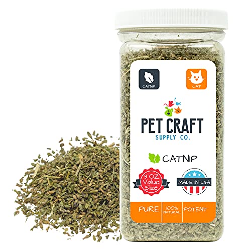 Pet Craft Supply Premium Maximum Potent All Natural Catnip for Cats USA Grown & Harvested Large 3 oz...