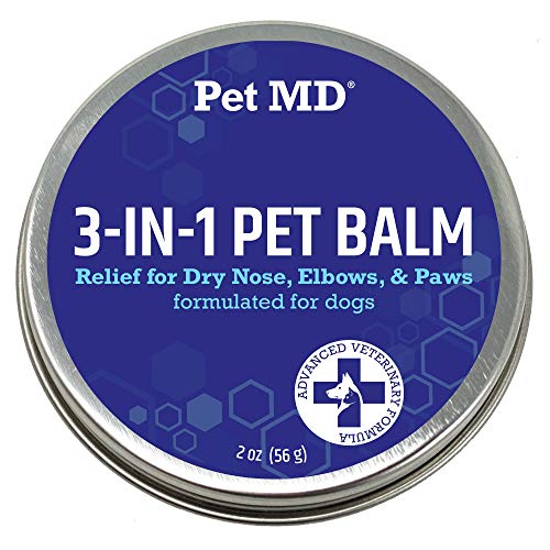 Pet MD Dog Paw Balm - 3-in-1 Paw, Nose / Snout, & Elbow Moisturizer & Paw Protectors for Dogs - 2 oz...