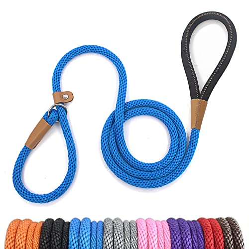 lynxking Dog Leash Slip Lead Snap Hook Rope Leash Strong Heavy Duty Braided Dog Training Leash No...