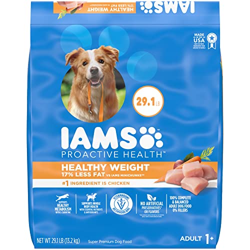 IAMS Adult Healthy Weight Control Dry Dog Food with Real Chicken, 29.1 lb. Bag