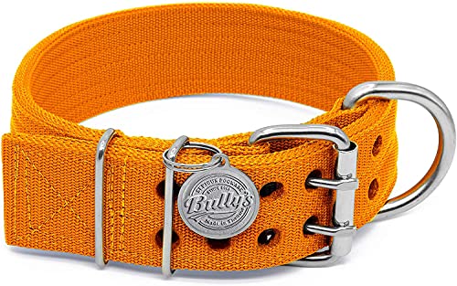 Pit Bull Collar, Dog Collar for Large Dogs, Heavy Duty Nylon, Stainless Steel Hardware (Large,...