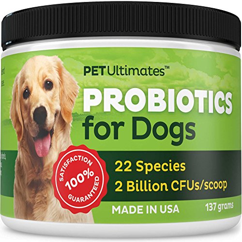 Pet Ultimates Probiotics for Dogs – 22-Species Dog Probiotics for Dog Digestive Support & Dog...