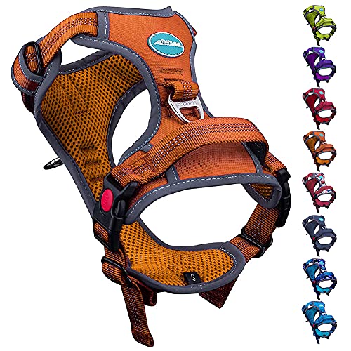 ThinkPet No Pull Harness Breathable Sport Harness with Handle-Dog Harnesses Reflective Adjustable...