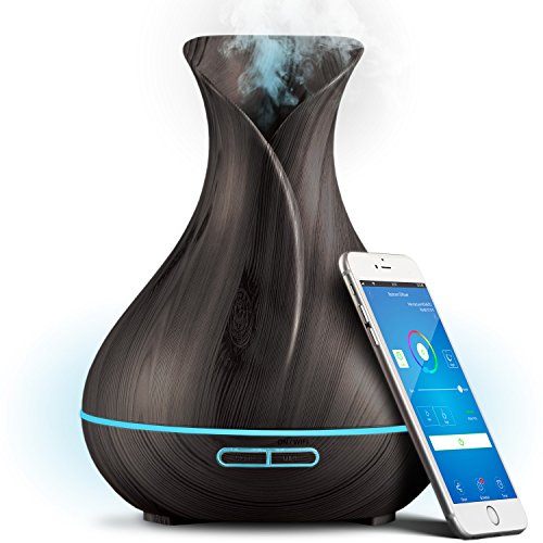 Smart WiFi Wireless Essential Oil Aromatherapy 400ml Ultrasonic Diffuser & Humidifier with Alexa &...