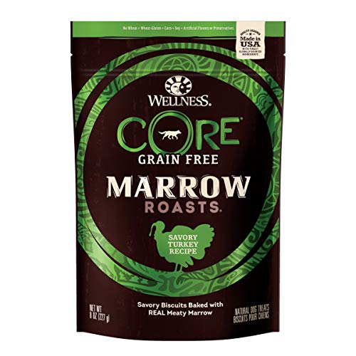Wellness Core Marrow Roasts Natural Grain Free Dog Treats, Turkey Recipe, 8 Ounce (Pack of 1)