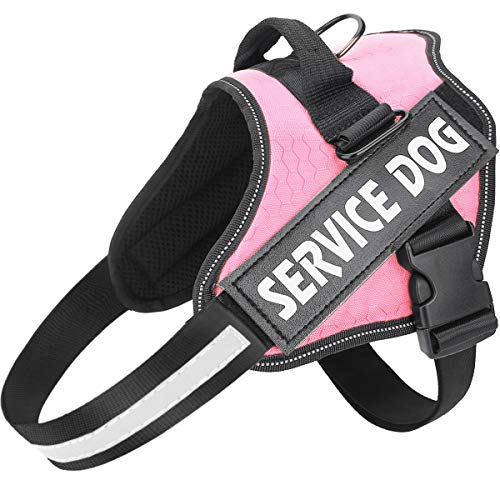 MUMUPET Service Dog Harness, No Pull Easy On and Off Pet Vest Harness, 3M Reflective Breathable &...