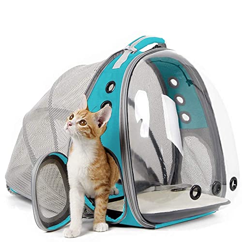 Back Expandable Cat Backpack Carrier, Fit up to 12 lbs, Space Capsule Bubble Window Pet Carrier...