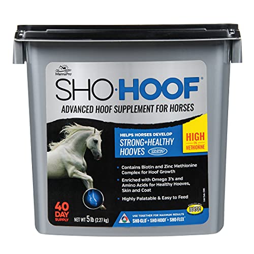 Manna Pro Sho-Hoof Supplement for Horses | Biotin and Zinc Methionine for Healthy Hooves | 5 Pounds