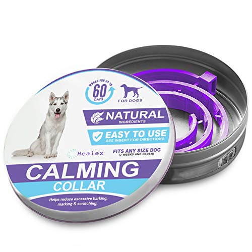 Healex Dog Calming Collar for Dogs | A Paw-FECT Dog-Calming Aid | Anxiety Relief for Dogs and Hounds...