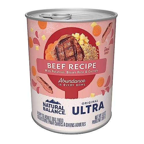 Natural Balance Ultra Premium Wet Dog Food, Beef Formula with Potatoes, Carrots & Brown Rice, 13...